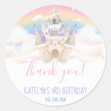 Princess Rainbow Round Sticker