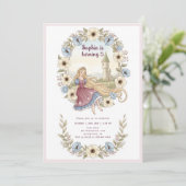 Princess Rapunzel Floral Dreamy Birthday Einladung (Stehend Vorderseite)