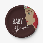 Princess Red Baby Dusche Pappteller (Vorderseite)