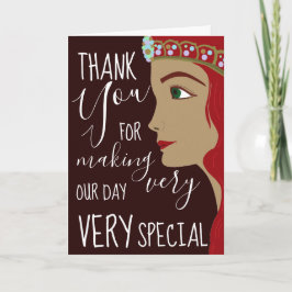 Princess Red Baby Dusche Vielen Dank Dankeskarte