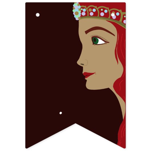 Princess Red Baby Dusche Wimpelkette (Zweite Fahne)