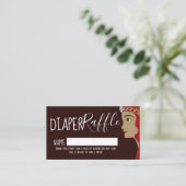 Princess Red Baby Showdiaper Raffle Ticket Begleitkarte (Stehend Vorderseite)