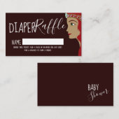 Princess Red Baby Showdiaper Raffle Ticket Begleitkarte (Vorne/Hinten)