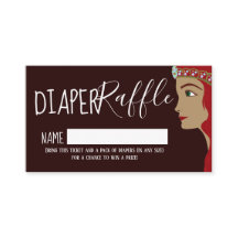 Princess Red Baby Showdiaper Raffle Ticket