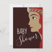 Princess Red Baby Shower Bingo Einladung (Vorderseite)