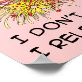 Princess Release Glitzer Funny Poster Sign (Ecke)