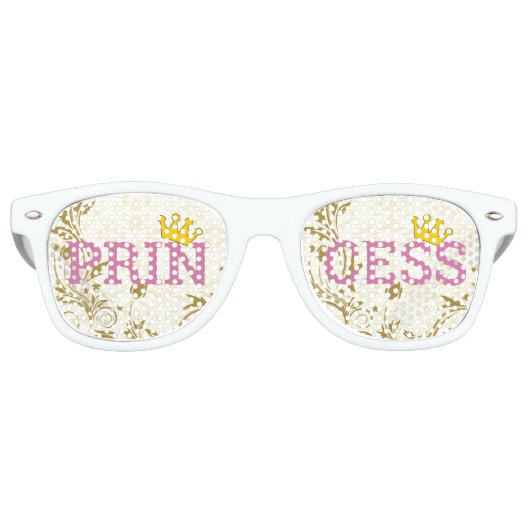 PRINCESS Retroschatten / Fun Party Sonnenbrille (Vorderseite)
