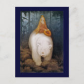 Princess Riding King Polar Bear Postkarte (Vorderseite)