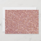 Princess Rose Gold Glitzer Foto Brautparty Einladung (Rückseite)