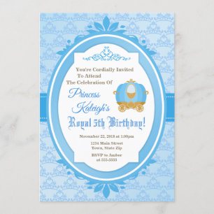 Princess Royal Ball Birthday Einladung Carriage