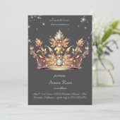 Princess Royal Birthday Einladung (Stehend Vorderseite)