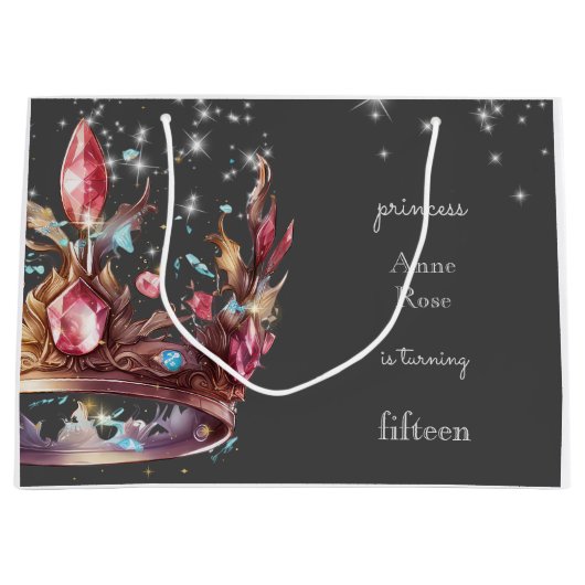 Princess Royal Birthday Große Geschenktüte (Vorderseite)