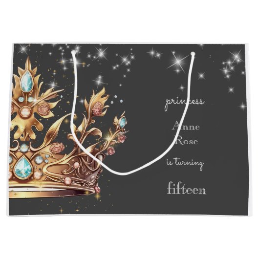 Princess Royal Birthday Große Geschenktüte (Vorderseite)