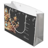 Princess Royal Birthday Große Geschenktüte (Rückseite Schrägansicht)