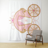 Princess Royal Carriage Pink & Gold Party Hintergr Wandteppich (Beispiel)