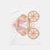 Princess Royal Carriage Pink & Gold Personalisiert Fleecedecke (Vorderseite)