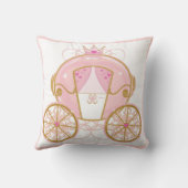 Princess Royal Carriage Pink & Gold Personalisiert Kissen (Rückseite)