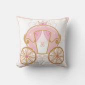 Princess Royal Carriage Pink & Gold Personalisiert Kissen (Vorderseite)