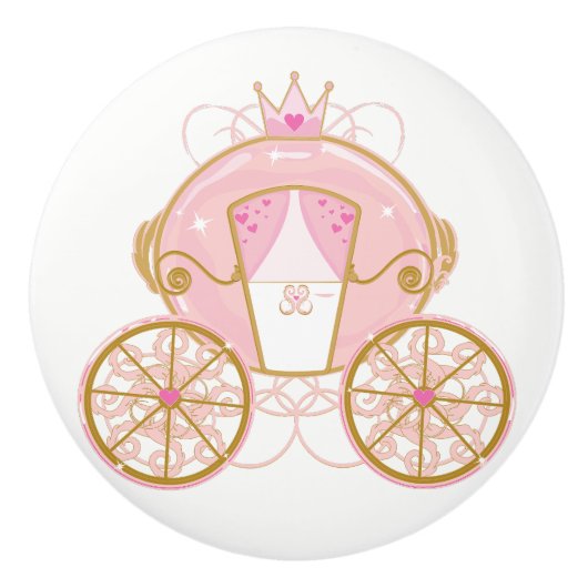 Princess Royal Carriage Pink & Gold Wall Street Ar Keramikknauf (Vorderseite)