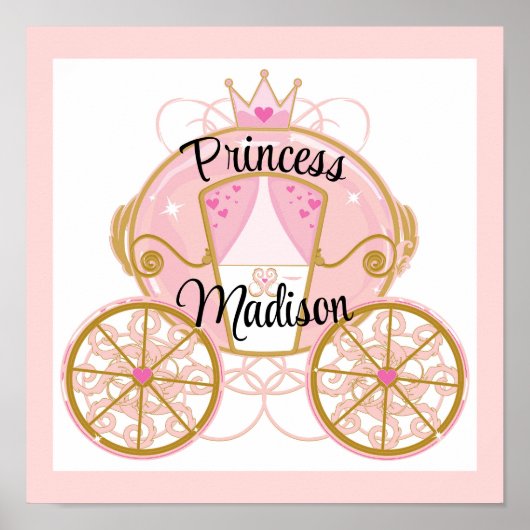 Princess Royal Carriage Pink & Gold Wall Street Ar Poster (Vorne)