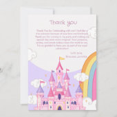 Princess Royal Castle Birthday Party Dankeskarte (Vorderseite)