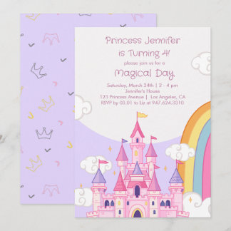 Princess Royal Castle Birthday Party Einladung