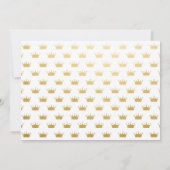 Princess Royal Crown Gold Glitzer Rosa Einhorn Einladung (Rückseite)