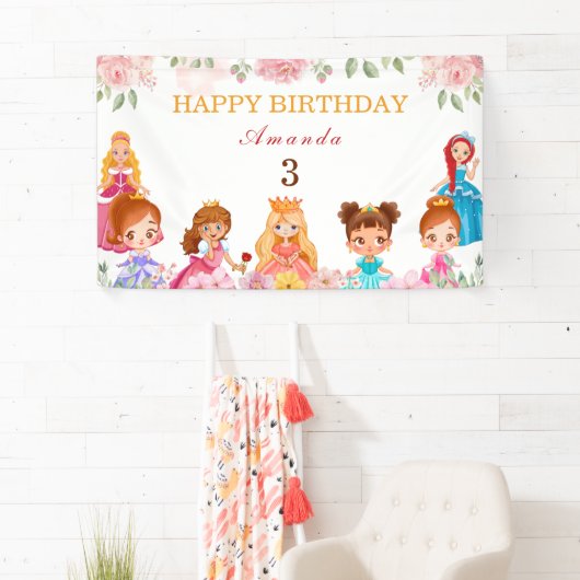 Princess Royal Happy Birthday 3. Banners Signs Banner (Insitu)
