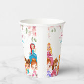 Princess Royals Pink Birthday Party 3rd Paper Cups Pappbecher (Rechts)