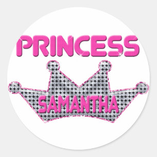 Princess Samantha Runder Aufkleber