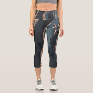 Princess Schmetterling Ballerina blau und gold Capri Leggings