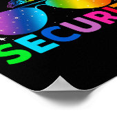 Princess Security Birthday Halloween-Party Funny m Poster (Ecke)
