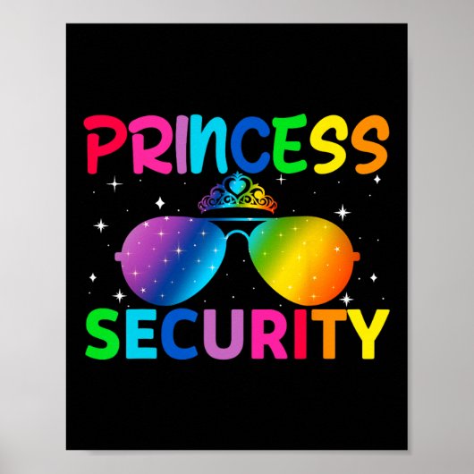 Princess Security Birthday Halloween-Party Funny m Poster (Vorne)