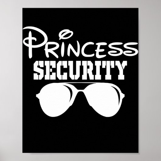 Princess Security Birthday Party Matching Family Poster (Vorne)