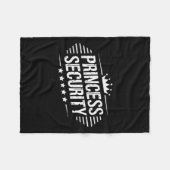 Princess Security Boys Brother Retro Birthday Vate Fleecedecke (Vorderseite (Horizontal))