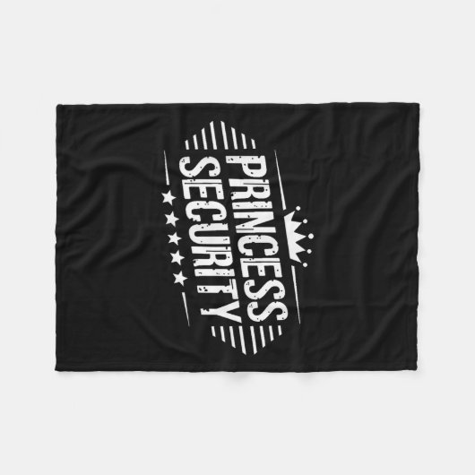 Princess Security Boys Brother Retro Birthday Vate Fleecedecke (Vorderseite (Horizontal))