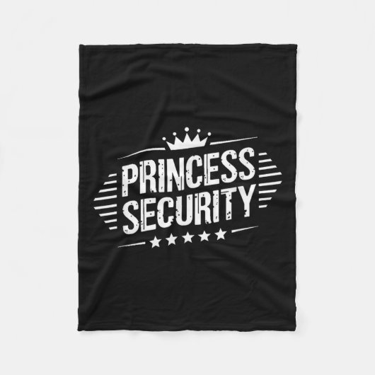 Princess Security Boys Brother Retro Birthday Vate Fleecedecke (Vorderseite)