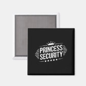 Princess Security Boys Brother Retro Birthday Vate Magnet (Vorderseite/Rückseite)