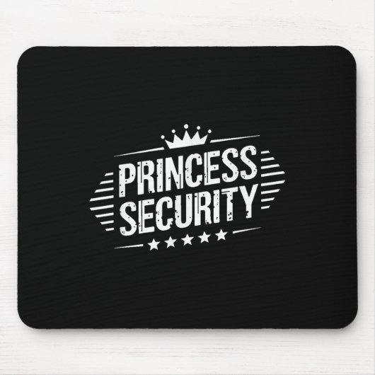 Princess Security Boys Brother Retro Birthday Vate Mousepad (Vorne)