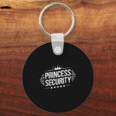 Princess Security Boys Brother Retro Birthday Vate Schlüsselanhänger (Vorderseite)