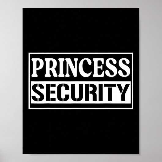Princess Security Fun Birthday Halloween-Party Des Poster (Vorne)