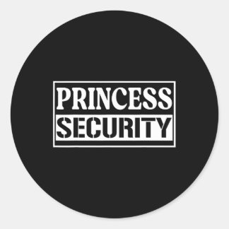 Princess Security Fun Birthday Halloween-Party des Runder Aufkleber