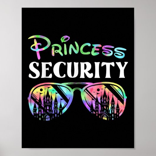 Princess Security Funny Birthday Party Matching Fa Poster (Vorne)
