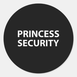 Princess Security Halloween Kostüm Vater Men Match Runder Aufkleber