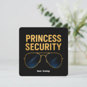 Princess Security Magic Halloween Geburtstagsparty Einladung (Stehend Vorderseite)