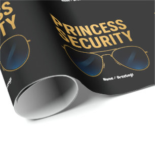Princess Security Magic Halloween Geburtstagsparty Geschenkpapier