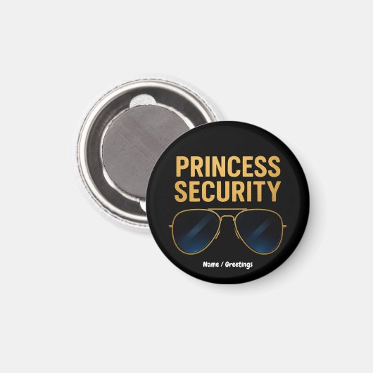 Princess Security Magic Halloween Geburtstagsparty Magnet (Vorderseite/Rückseite)