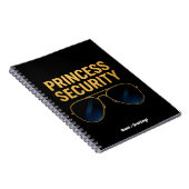 Princess Security Magic Halloween Geburtstagsparty Notizblock (Rechte Seite)