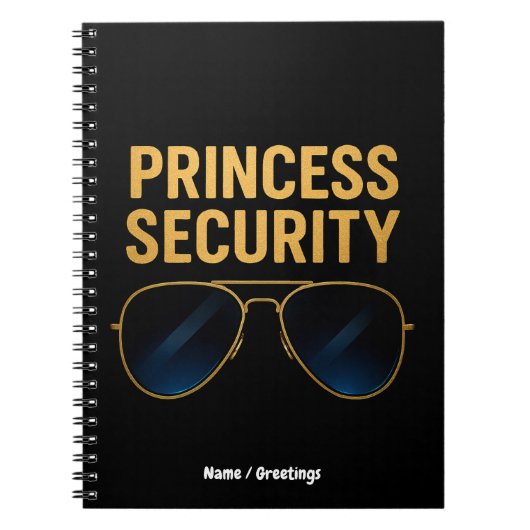 Princess Security Magic Halloween Geburtstagsparty Notizblock (Vorderseite)