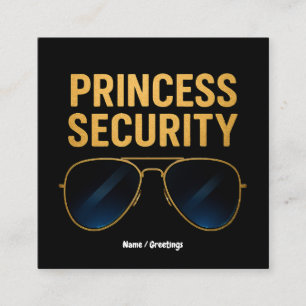 Princess Security Magic Halloween Geburtstagsparty Quadratische Visitenkarte